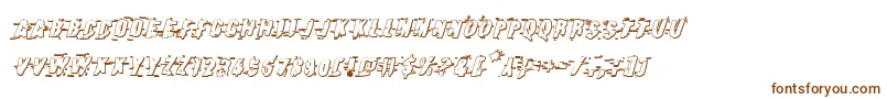 Earthshake3Dital Font – Brown Fonts on White Background