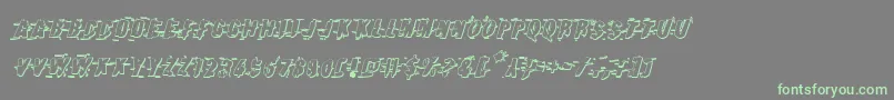 Earthshake3Dital Font – Green Fonts on Gray Background