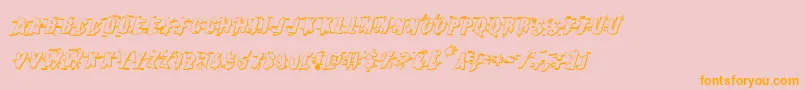 Earthshake3Dital Font – Orange Fonts on Pink Background