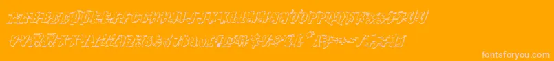 Police Earthshake3Dital – polices roses sur fond orange