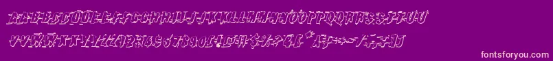 Earthshake3Dital Font – Pink Fonts on Purple Background