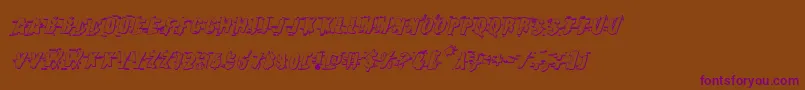 Earthshake3Dital Font – Purple Fonts on Brown Background