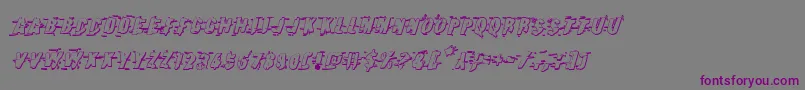 Earthshake3Dital Font – Purple Fonts on Gray Background