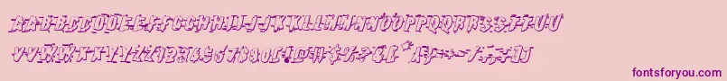 Earthshake3Dital-Schriftart – Violette Schriften auf rosa Hintergrund