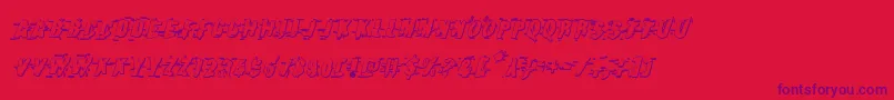 Earthshake3Dital Font – Purple Fonts on Red Background