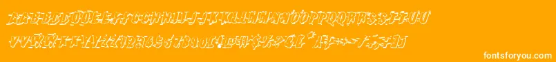Earthshake3Dital Font – White Fonts on Orange Background