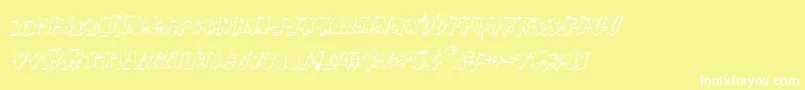 Earthshake3Dital Font – White Fonts on Yellow Background