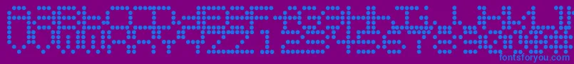 Fonte Urlybird – fontes azuis em um fundo violeta