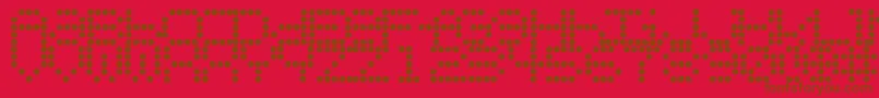 Urlybird-Schriftart – Braune Schriften auf rotem Hintergrund