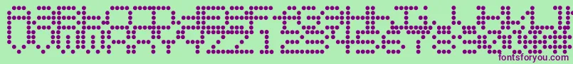 Urlybird-Schriftart – Violette Schriften auf grünem Hintergrund