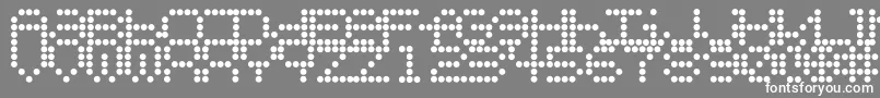 Urlybird-Schriftart – Weiße Schriften auf grauem Hintergrund