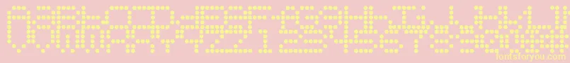 Urlybird-Schriftart – Gelbe Schriften auf rosa Hintergrund