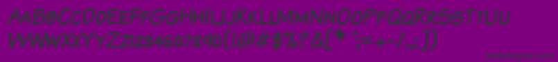 KomikaTextKaps Font – Black Fonts on Purple Background