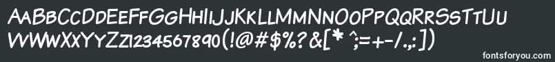 KomikaTextKaps Font – White Fonts on Black Background