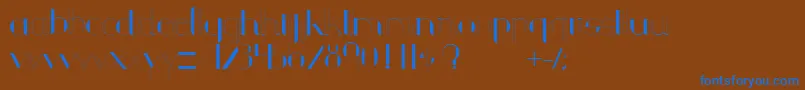 Chula Font – Blue Fonts on Brown Background