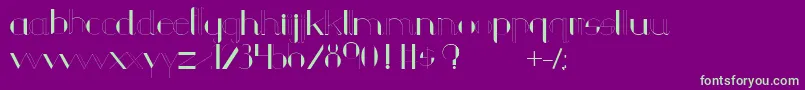 Chula Font – Green Fonts on Purple Background