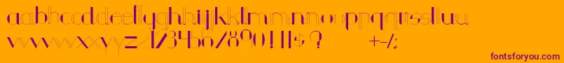 Chula Font – Purple Fonts on Orange Background