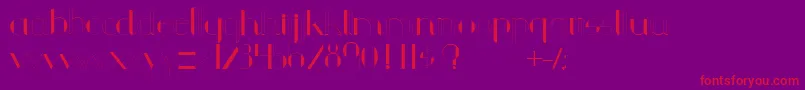 フォントChula – 紫の背景に赤い文字