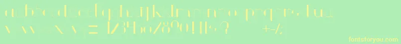 Chula Font – Yellow Fonts on Green Background
