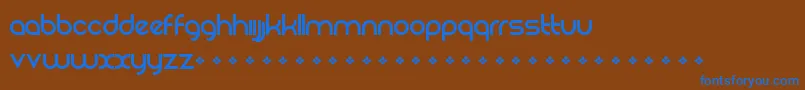 フォントRezlandLogotypeFont – 茶色の背景に青い文字