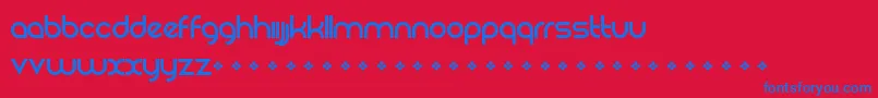 フォントRezlandLogotypeFont – 赤い背景に青い文字