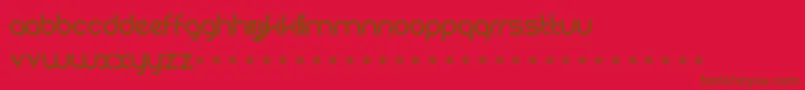 フォントRezlandLogotypeFont – 赤い背景に茶色の文字