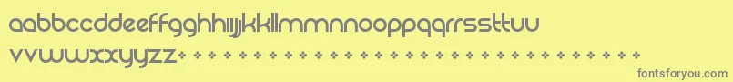 フォントRezlandLogotypeFont – 黄色の背景に灰色の文字