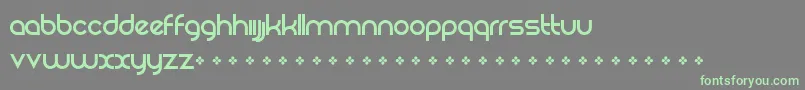 フォントRezlandLogotypeFont – 灰色の背景に緑のフォント