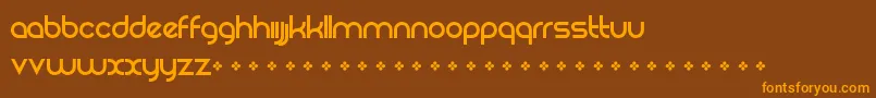 Шрифт RezlandLogotypeFont – оранжевые шрифты на коричневом фоне