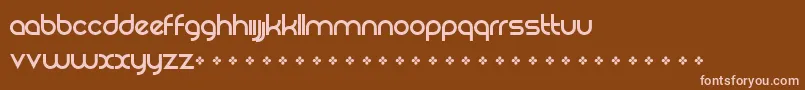 Шрифт RezlandLogotypeFont – розовые шрифты на коричневом фоне