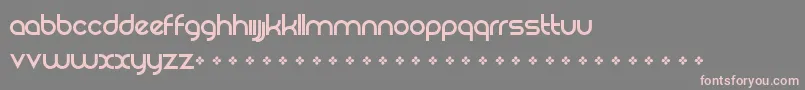 フォントRezlandLogotypeFont – 灰色の背景にピンクのフォント