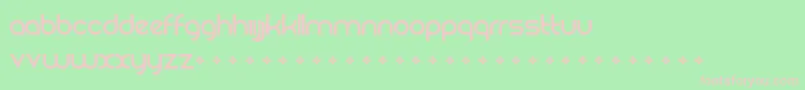 Шрифт RezlandLogotypeFont – розовые шрифты на зелёном фоне