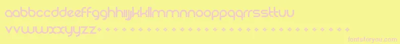 RezlandLogotypeFont Font – Pink Fonts on Yellow Background