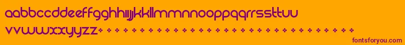 フォントRezlandLogotypeFont – オレンジの背景に紫のフォント