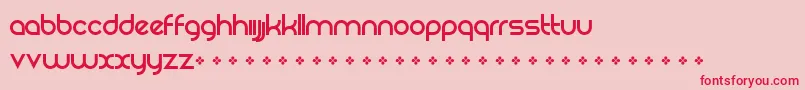 フォントRezlandLogotypeFont – ピンクの背景に赤い文字