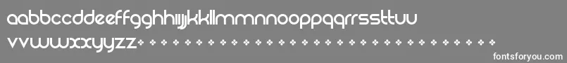 フォントRezlandLogotypeFont – 灰色の背景に白い文字