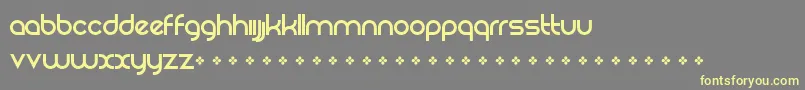 フォントRezlandLogotypeFont – 黄色のフォント、灰色の背景