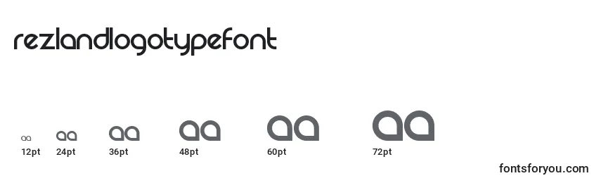 RezlandLogotypeFont Font Sizes