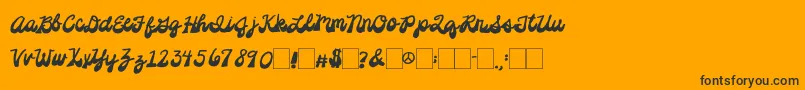 2peasPlatformShoes Font – Black Fonts on Orange Background