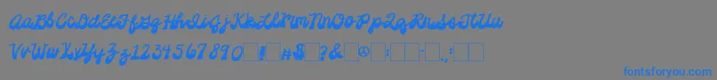 2peasPlatformShoes Font – Blue Fonts on Gray Background