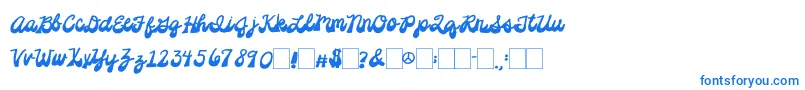 2peasPlatformShoes Font – Blue Fonts on White Background