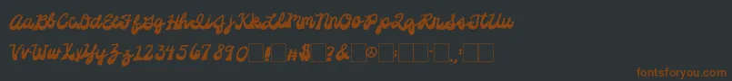 2peasPlatformShoes Font – Brown Fonts on Black Background