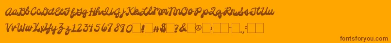 2peasPlatformShoes Font – Brown Fonts on Orange Background