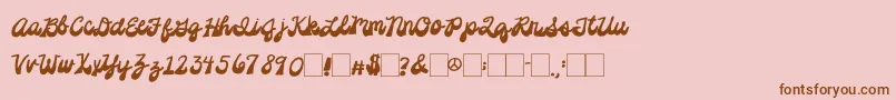 2peasPlatformShoes Font – Brown Fonts on Pink Background