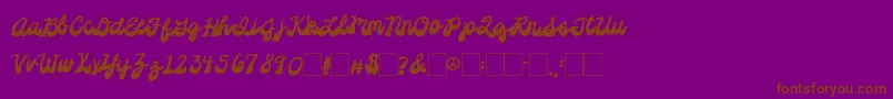 2peasPlatformShoes Font – Brown Fonts on Purple Background