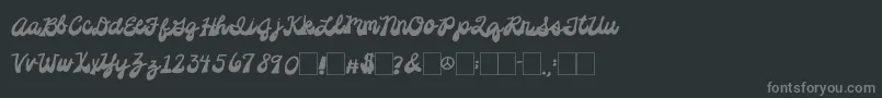 2peasPlatformShoes Font – Gray Fonts on Black Background