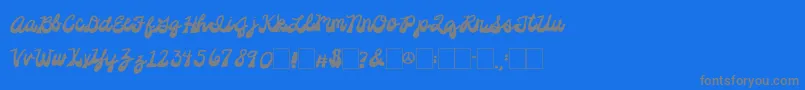 2peasPlatformShoes Font – Gray Fonts on Blue Background