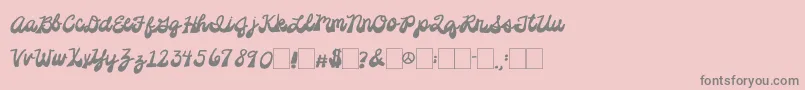 2peasPlatformShoes Font – Gray Fonts on Pink Background