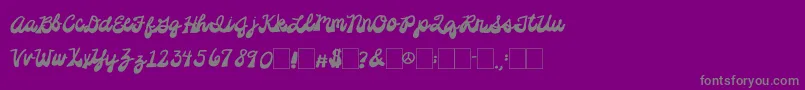 2peasPlatformShoes Font – Gray Fonts on Purple Background