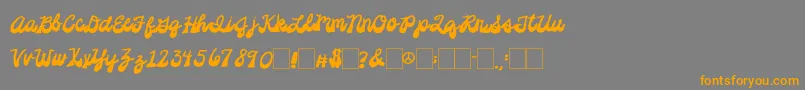 2peasPlatformShoes Font – Orange Fonts on Gray Background